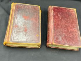 2 Vintage leather bound inventory books
