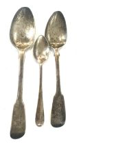 Three antique silver spoons. total weight 53grams