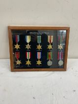 Cased display of WWII campaign medals 1939-1945