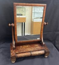 Mahogany dressing table with two drawers measures approx 23 inches tall by 18 inches wide