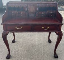 Mahogany Cabriole leg ladies desk, approximate measurements: Height 41 inches Length 40.5 inches `