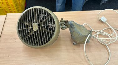 Vintage industrial GEC wall fan, working order