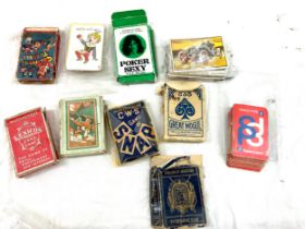 Large selection of vintage and later playing cards