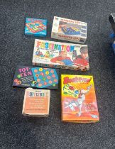 Selection of vintage classic games to include ' Joyments Baffle Ball', ' Vintage 1970's Buck-A-Roo