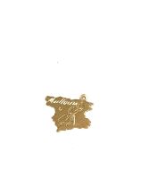 Unmarked engraved 18ct gold Mallorca charm , total weight 0.8g