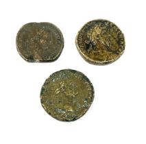 Three Ancient Roman coins