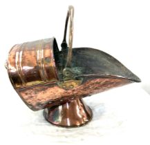 Vintage copper coal skuttle