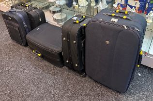 Selection of five various sized suitcases- A/F