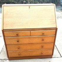 Teak Nathan bureau 4 drawer 41 inches tall 36 inches wide 18 inches depth