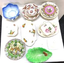 Selection of assorted pottery includes carlton ware Royal Falcon ware etc