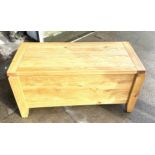 Oak blanket box in need of repair measures approx 20 inches tall by 41 wide and 19 deep