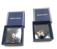 2 Brand new in the Packaging Butler and Wilson Santa Skating Pin badge