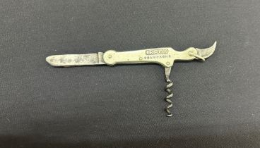 Antique Irroy champagne pocket knife / corkscrew