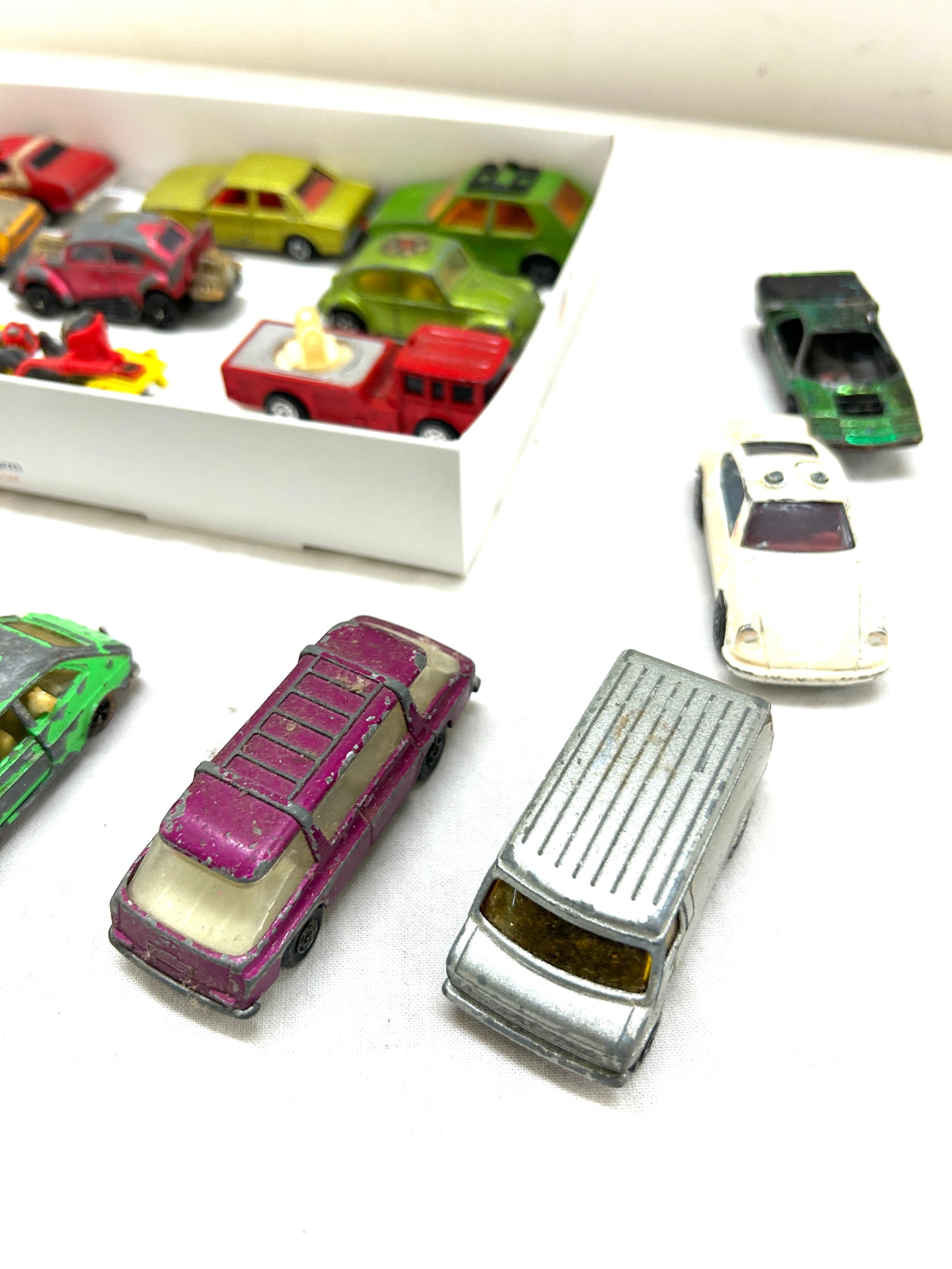 Large selection of vintage diecast cars includes Matchbox, corgi cars etc - Image 2 of 5