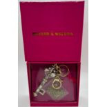 Butler & Wilson Rhinestone Jewelled key clip necklace key ring /charm