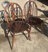 Pair of possibly Ercol dining chairs