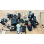 Selection of cameras, lenses and other photographic equipment, all untested