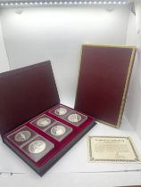 The Cayman Island 1978 Coronation regalia silver collection coin set