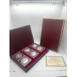 The Cayman Island 1978 Coronation regalia silver collection coin set