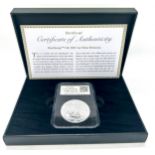 Cased Datestamp UK 2022 1oz Silver Britannia year of issue 2022 with COA