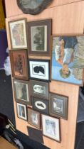 Large selection of assorted pictures and prints largets measures approximately