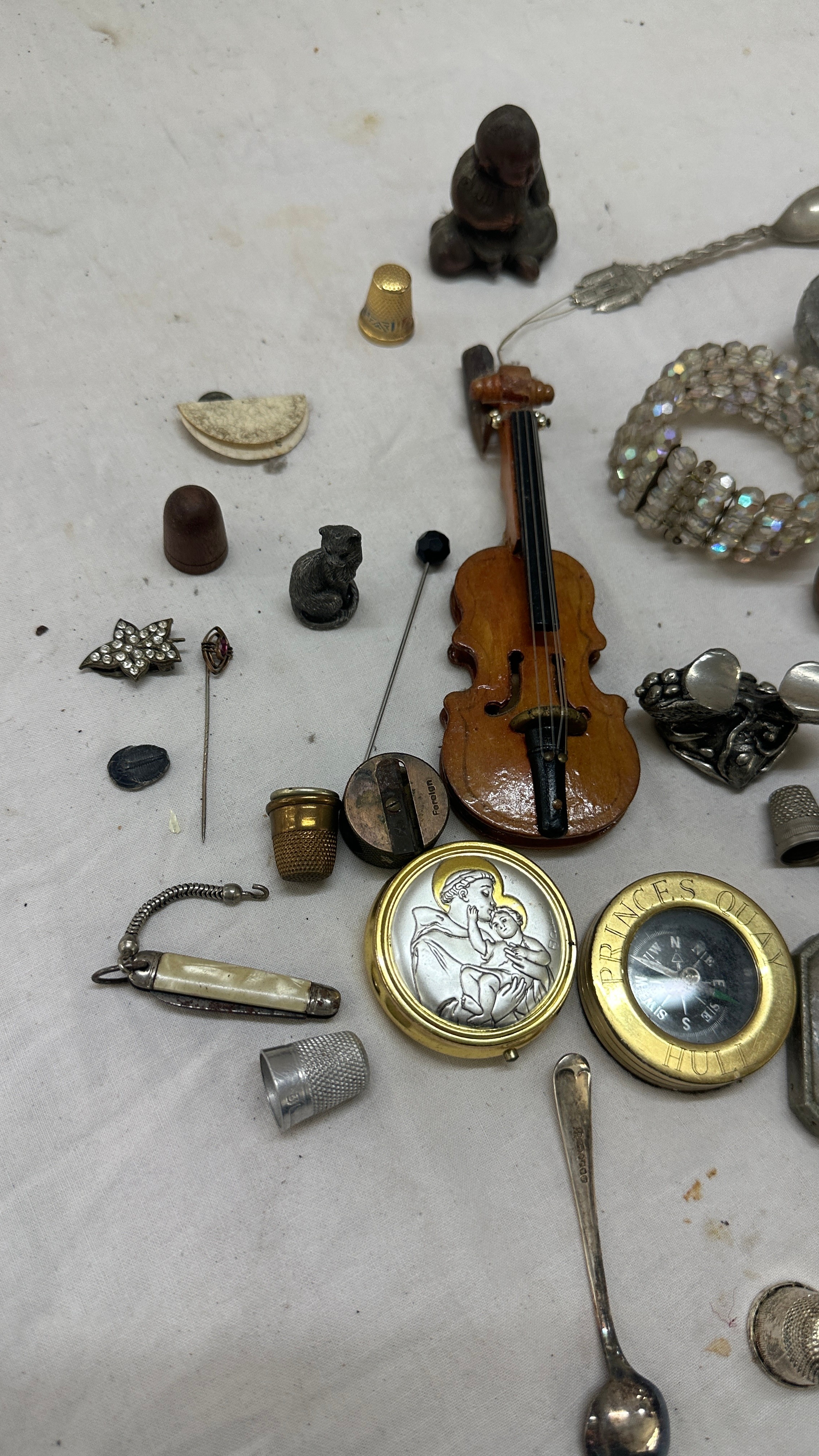 Selection of collectables includes compass, wine openers, fossils etc - Image 3 of 7