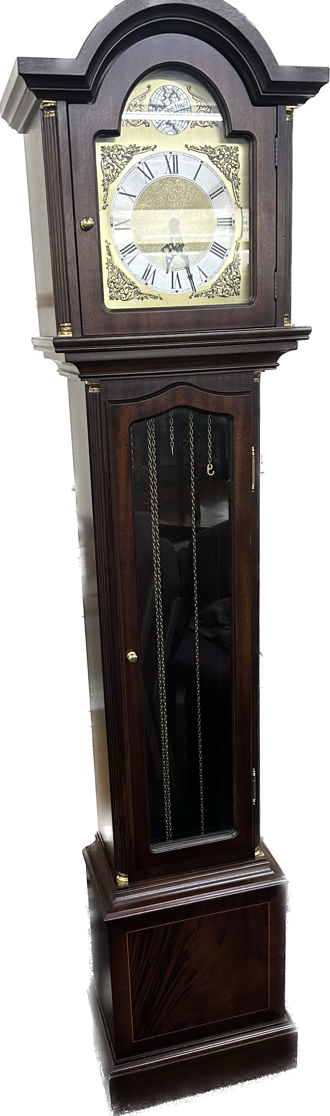 Tempest Fugit grandfather clock, 3 weight, with pendulum