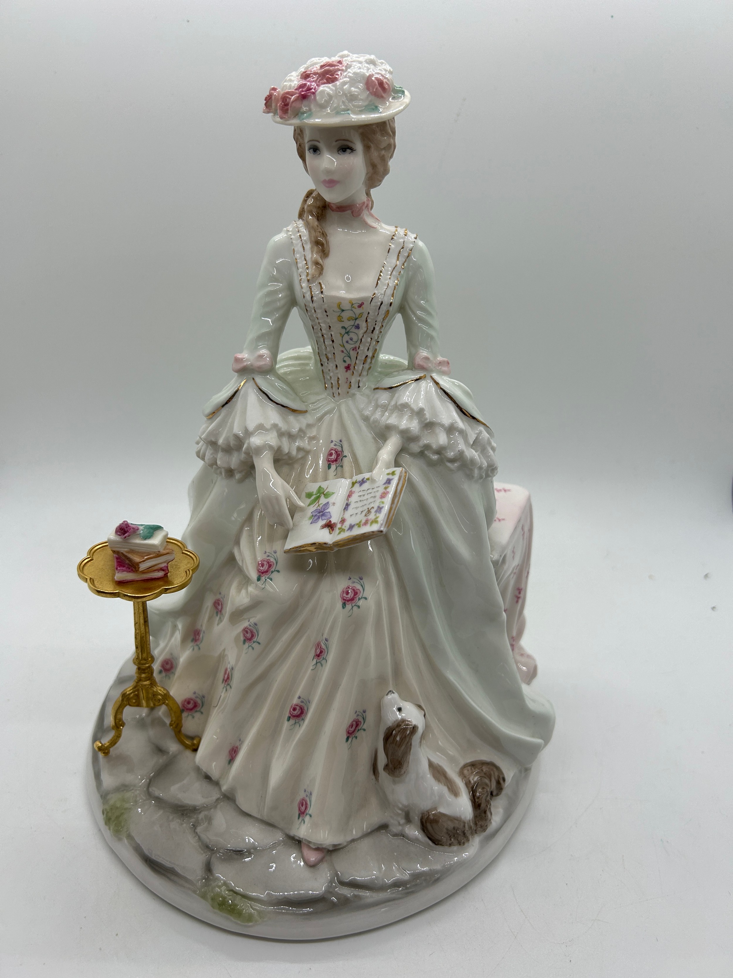 Royal Worcester lady figure the graceful arts figure Poetry, comes with COA