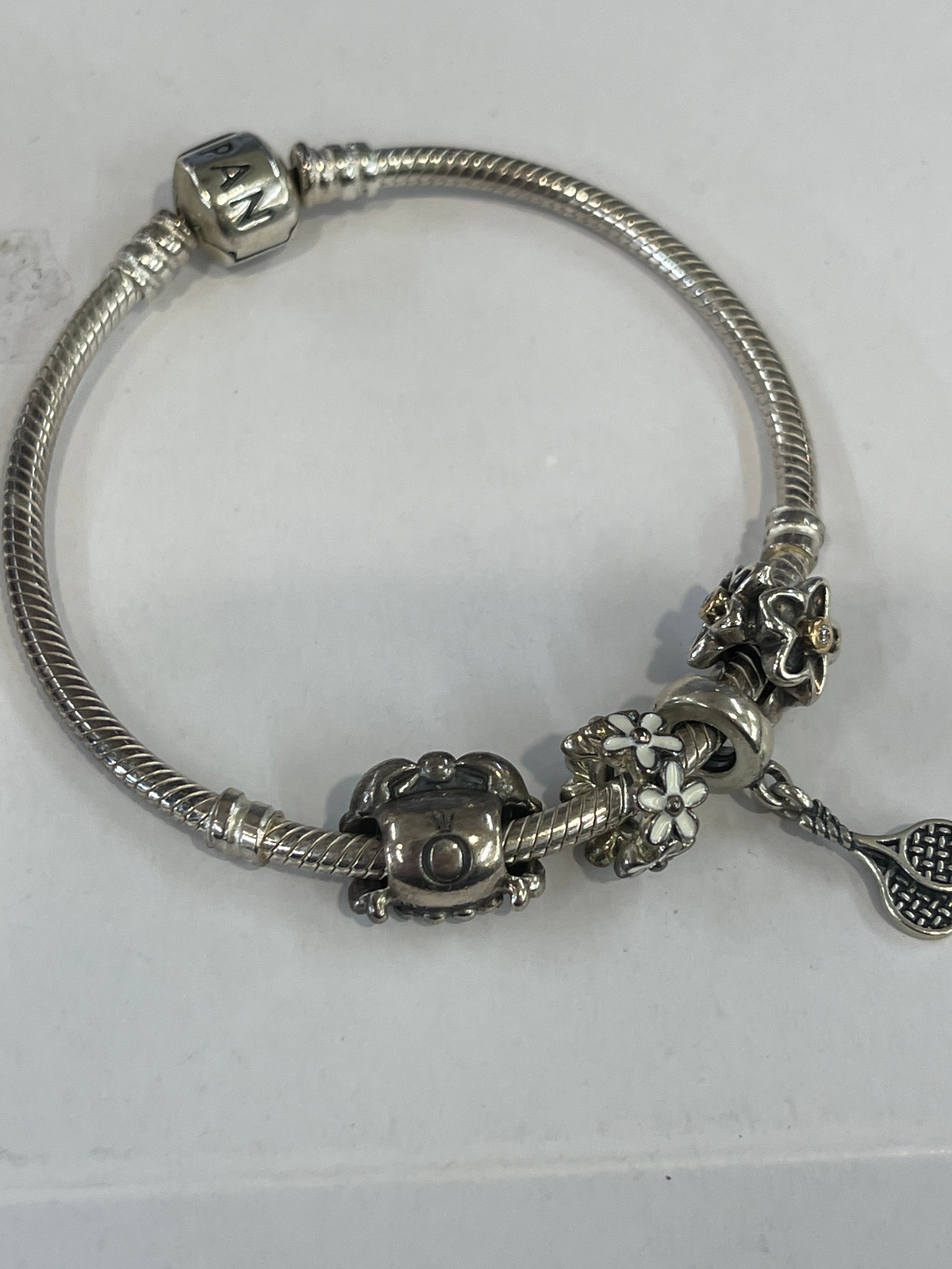 Pandora bracelet and 4 charms - Bild 4 aus 4