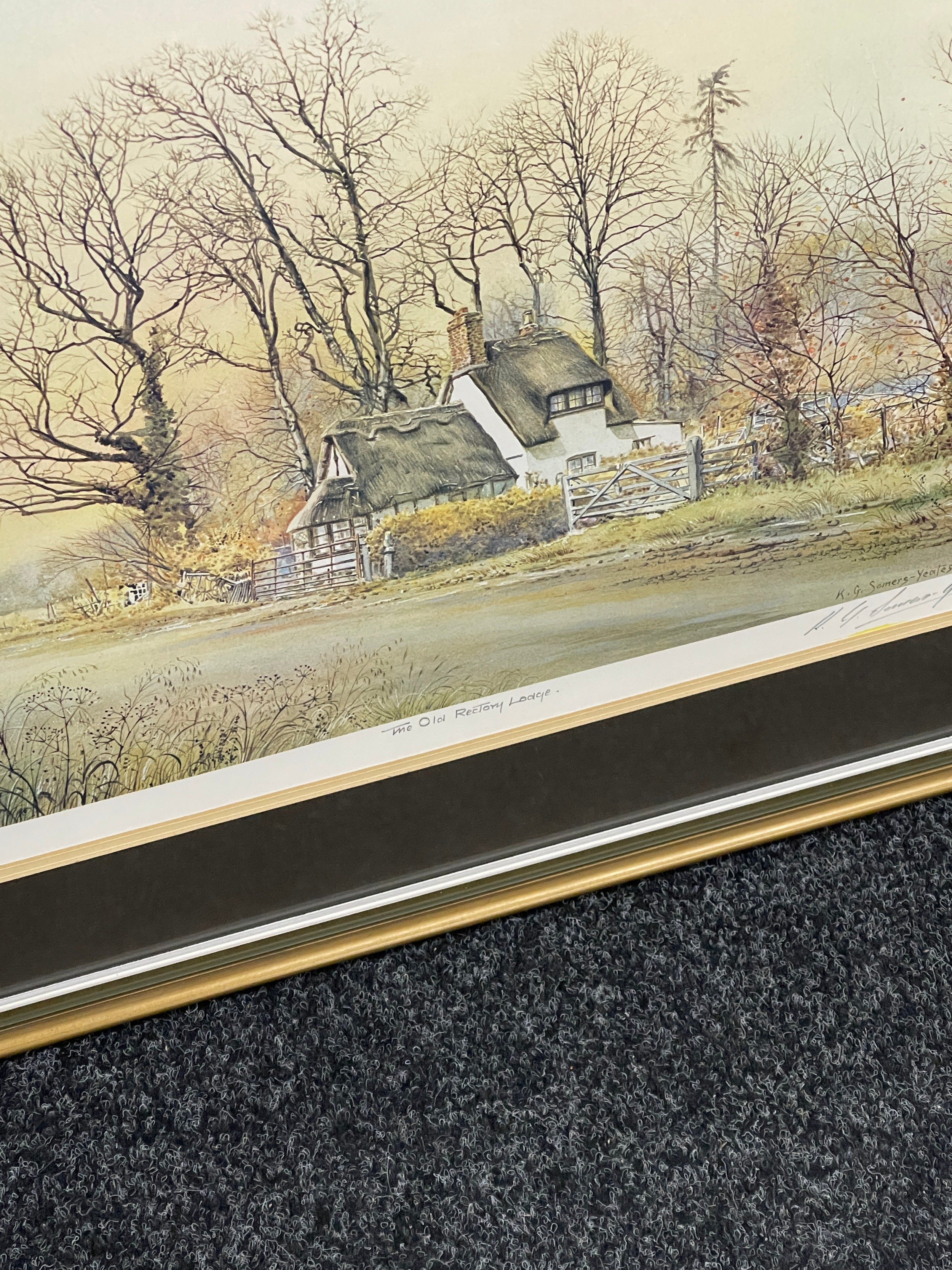 Framed The Old Rectory Lodge print by K.G Summers, signed limited edition number 53/250 measures - Image 3 of 4