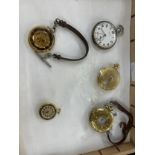 Large selection of vintage and later pocket watches includes Cyma Military pocket watch, Thomas