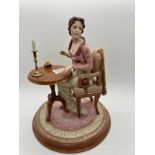 Franklin Mint Library Stunning Elizabeth Pride And Prejudice Figure- missing quill