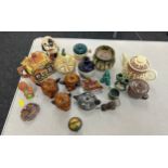 Selection of assorted pottery includes crown devon, sadler etc