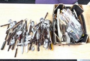 a Very large quantity of vintage cutlery 1 heavy crate