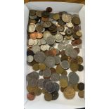 Tray of vintage and later coins include 50ps etc