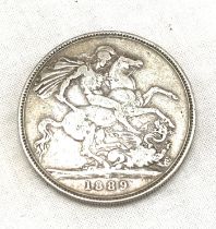 1889 Victorian silver crown