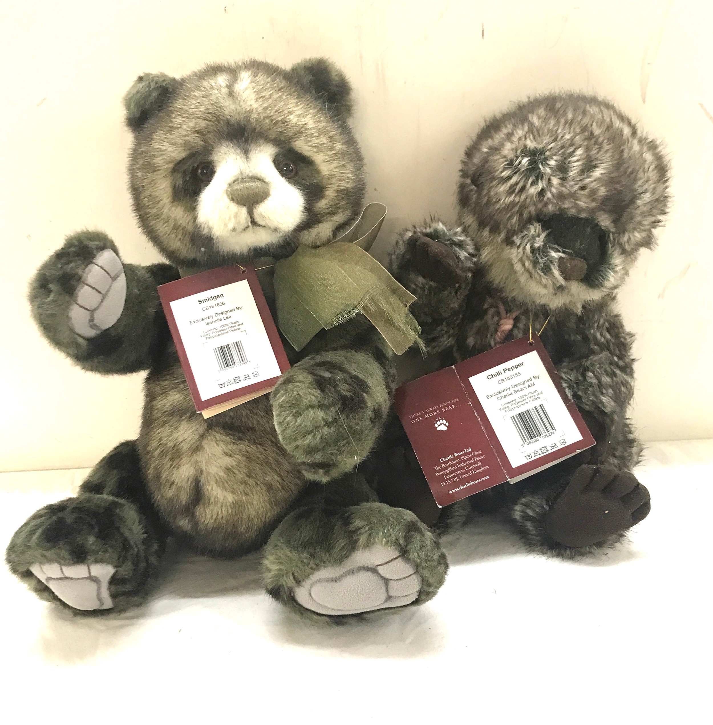 2 Charlie Bears Smidgen and Chilli Pepper, both with tags