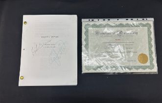 Genuine 'Pretty Woman' signed script by Julia Roberts and Richard Gere with COA from Paramount props