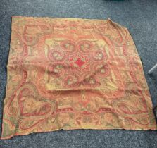 Antique Paisley shawl 56 inches by 56 inches