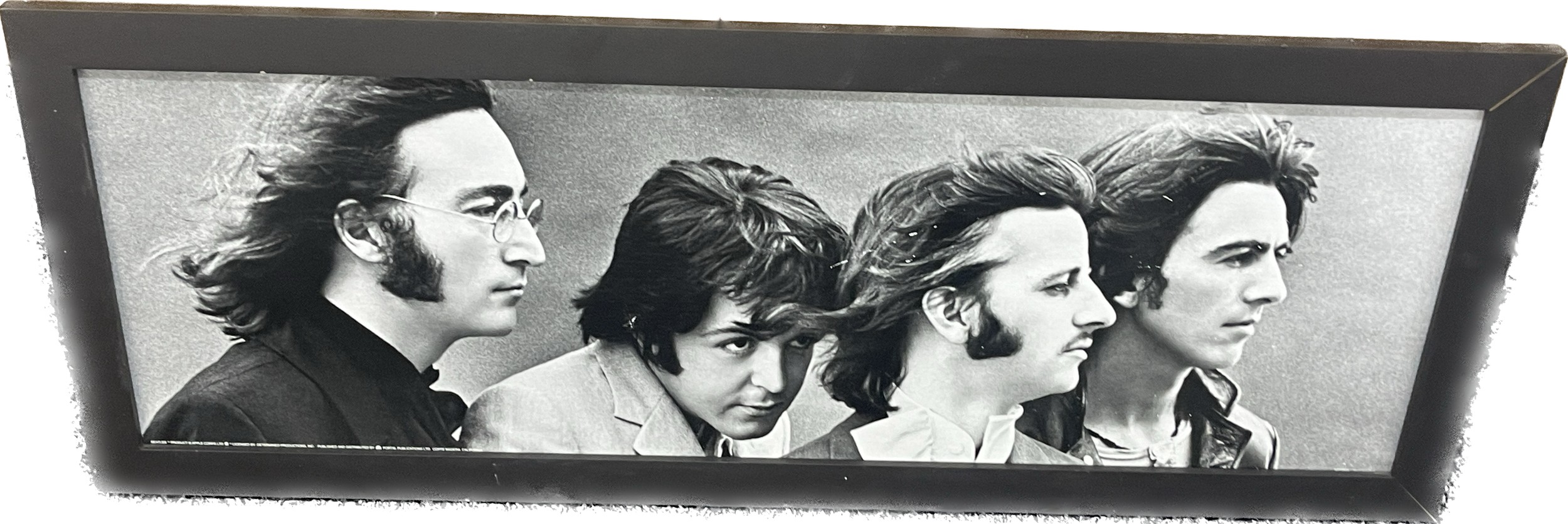 Framed Beatles print measures 36 inches by 16 inches - Image 5 of 5