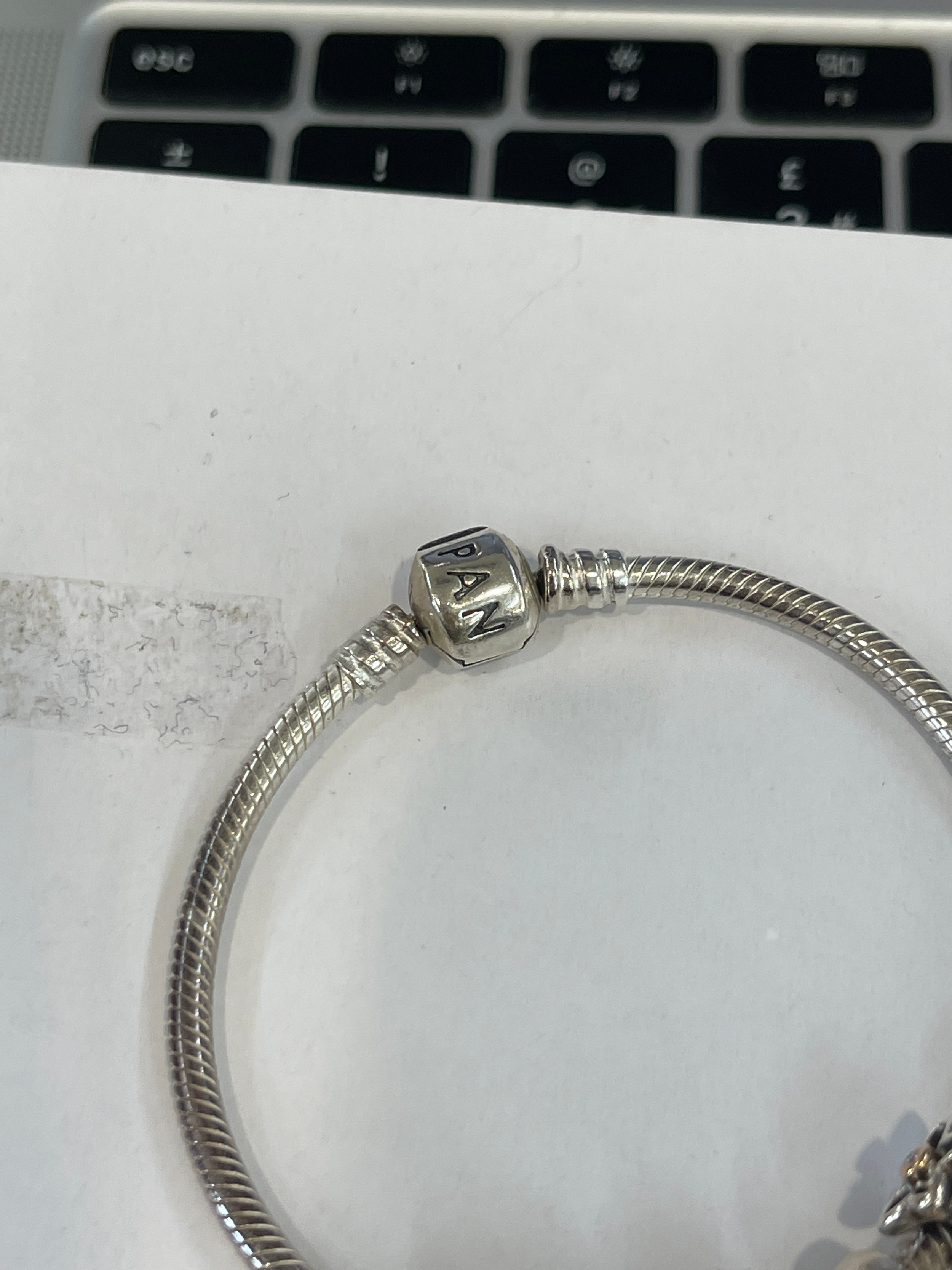 Pandora bracelet and 4 charms - Bild 3 aus 4