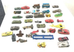 Selection of vintage diecast cars includes Match box and Corgi