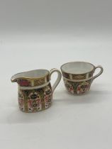 Miniature Royal Crown Derby Imari Milk jug and cup