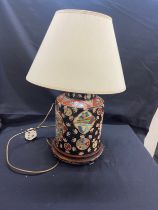 Oriental hand painted lamp, untested