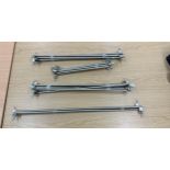 23 various sized kitchen handles/towel rails