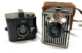 Two vintage cameras one Six-20 Brownie by Kodak and Six-20 bulls eye - untested