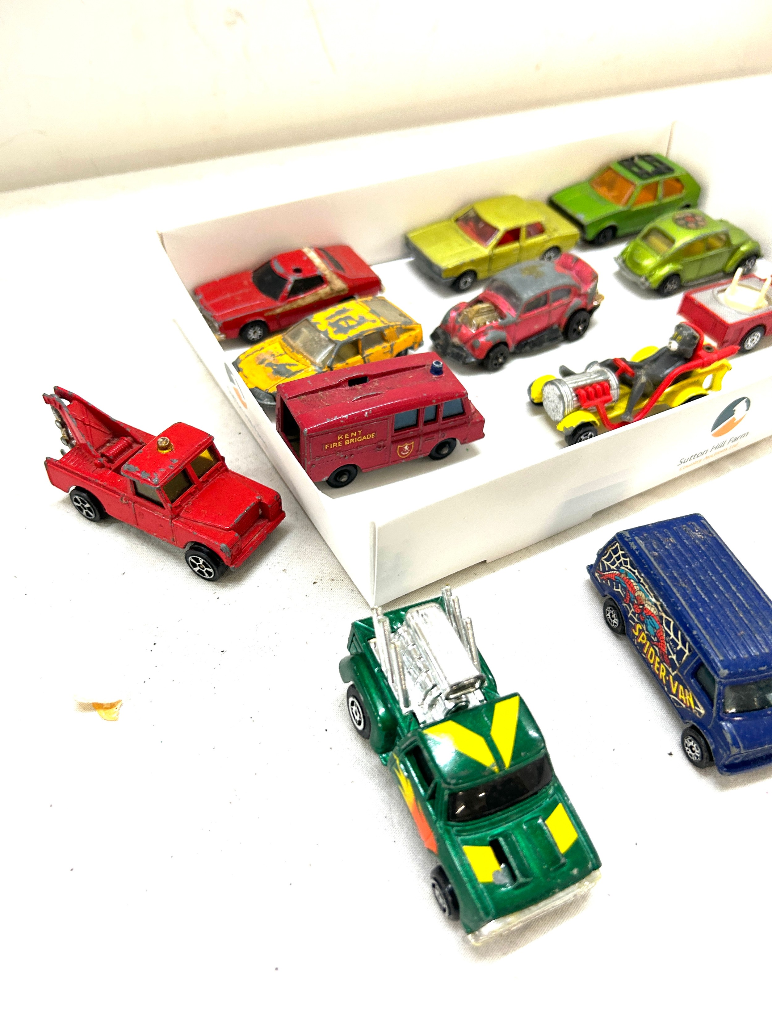 Large selection of vintage diecast cars includes Matchbox, corgi cars etc - Image 3 of 5