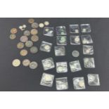 Selection of antique coins, some Victorian and silver