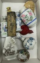 Oriental snuff vases and miniature vases