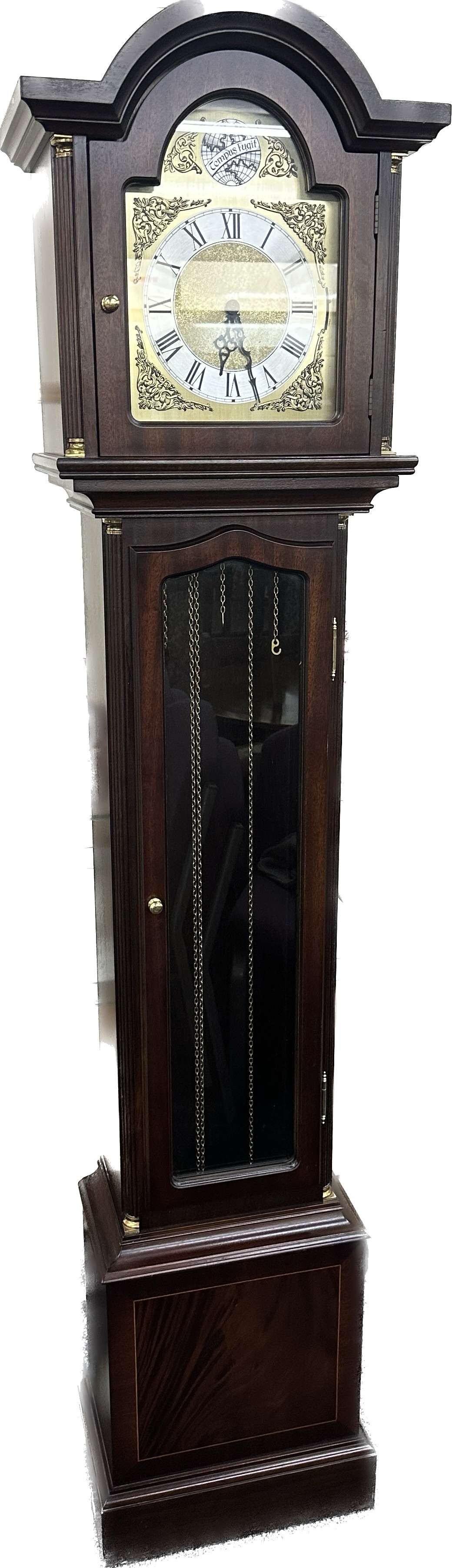 Tempest Fugit grandfather clock, 3 weight, with pendulum - Image 2 of 3